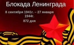 урок Мужества: «Десять блокадных дней»